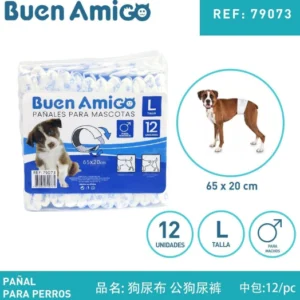 Pañales para mascota  talla (L) 12 unids