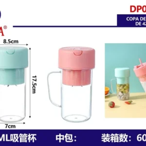 Vaso con licuadora